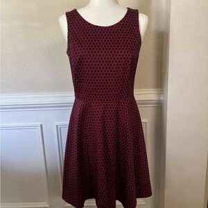 Red & Navy Tommy Hilfiger Fit & Flare Cotton Dress
